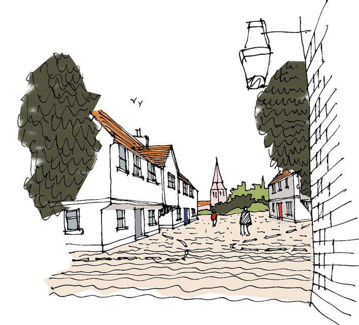 Proposed village extension layout sketch